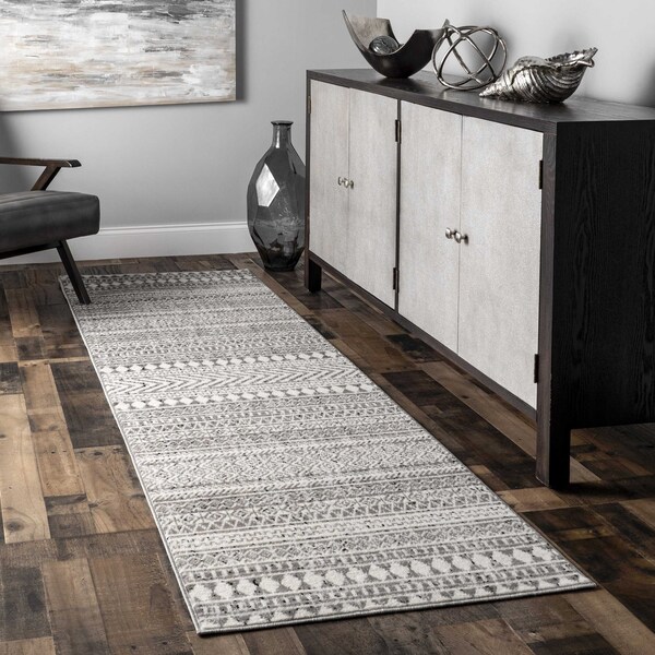 Nuloom Catherina Transitional Geometric Area Rug 2ft x 6ft ECRK02A-206 - main